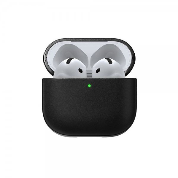 Nomad AirPods 4 -kuori, Modern Leather Case, musta