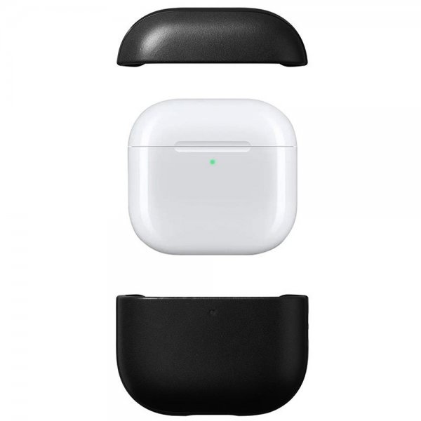 Nomad AirPods 4 -kuori, Modern Leather Case, musta
