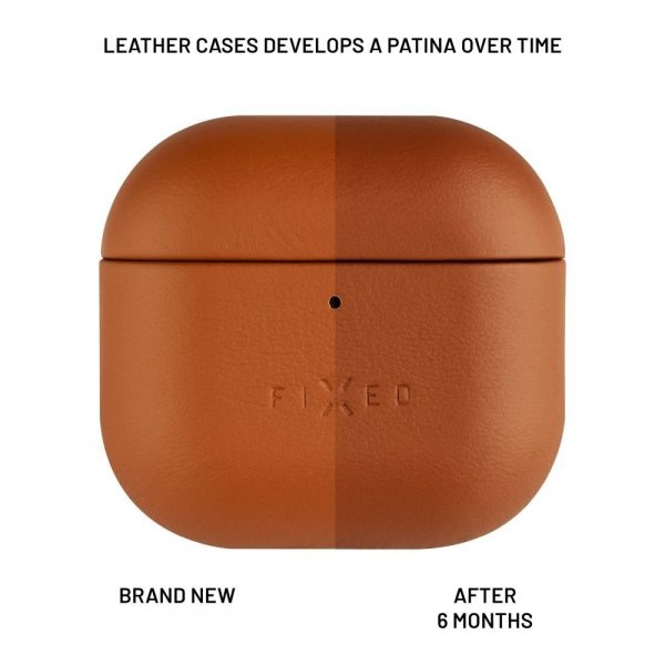 Kiinteät AirPods 4 Kuoret PodsLeather Ruskea