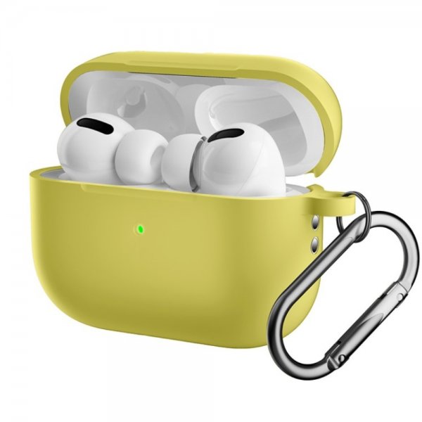 AirPods Pro 2 -silikonikuori karabiinihaalla, keltainen