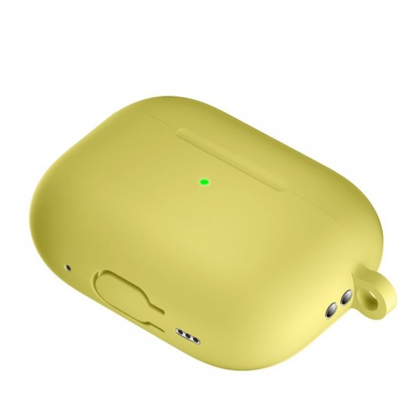 AirPods Pro 2 -silikonikuori karabiinihaalla, keltainen