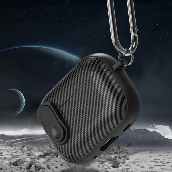 AirPods Pro 2 -kuoret, hiilikuitukuvio, keltainen