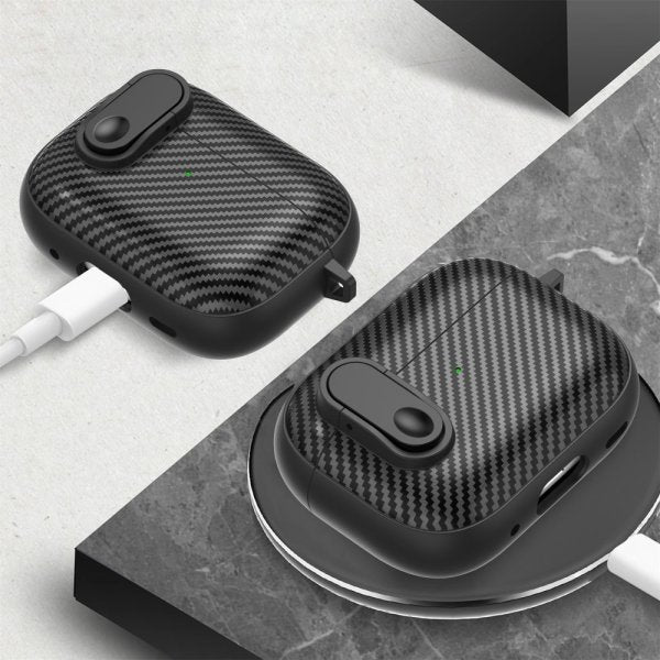 AirPods Pro 2 -kuoret, hiilikuitukuvio, vaaleanvihreä