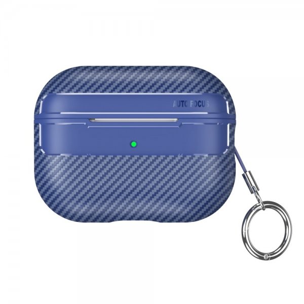 AirPods Pro 2 -suojakuori, hiilikuitukuviointi, sininen