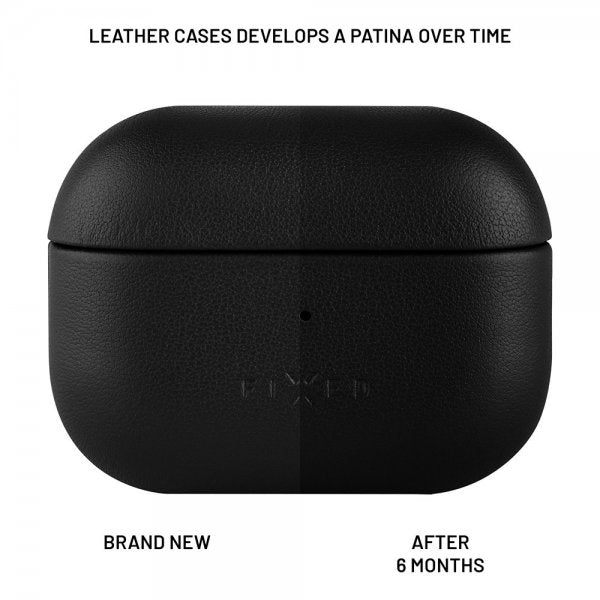 Kiinteät AirPods Pro 2 -kuoret PodsLeather MagSafe Musta