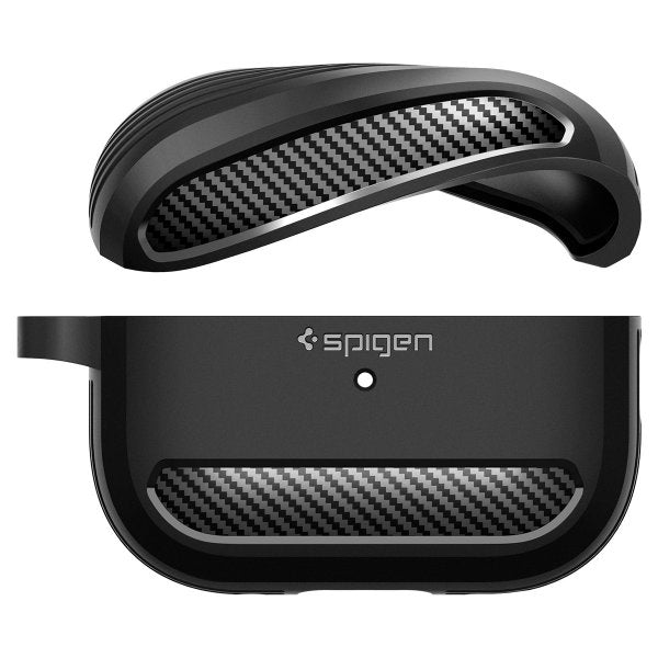 Spigen AirPods Pro 2 -kuoret Rugged Armor Matte Black