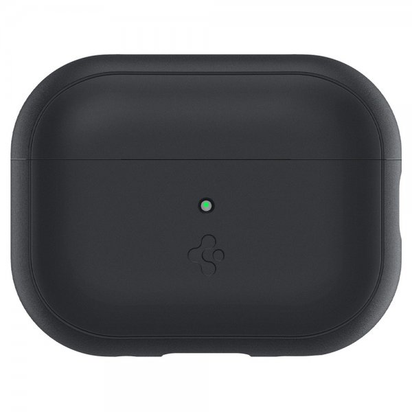 Spigen AirPods Pro 2 -kuoret, Silicone Fit + Strap, musta