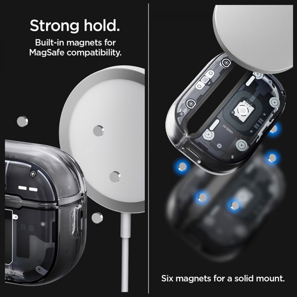 Spigen AirPods Pro 2 -kuori Ultra Hybrid Zero One MagFit, musta