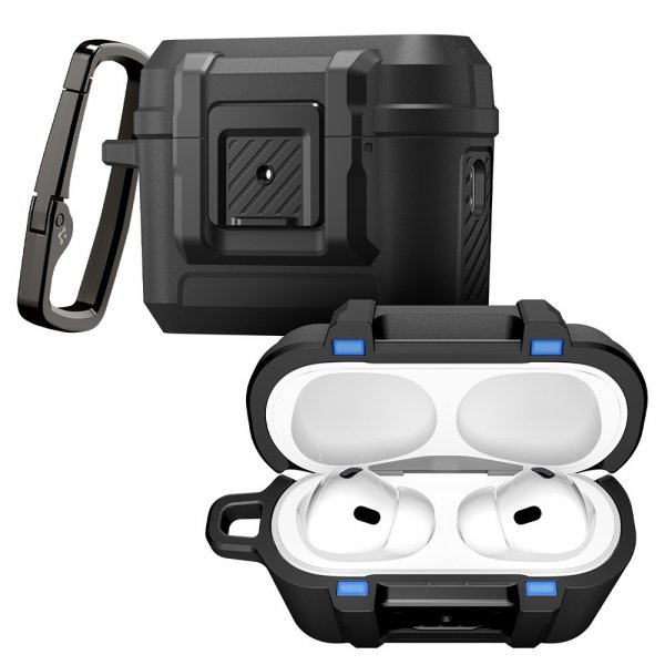 Spigen AirPods Pro 3 -kuoret Lock Fit Mattamusta