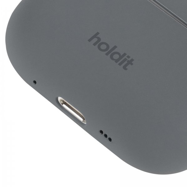 holdit AirPods Pro/AirPods Pro 2 silikonisuojakuori Space Gray