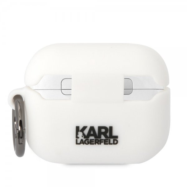 Karl Lagerfeld AirPods Pro -kuoret 3D Logo Valkoinen