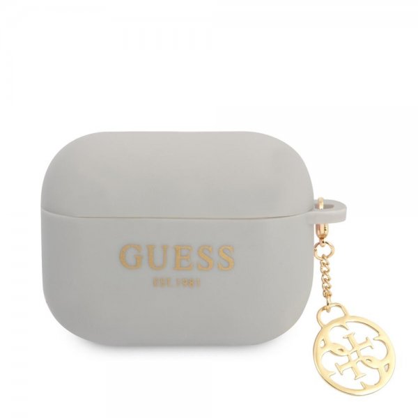Guess AirPods Pro -kuoret Classic Logo 4G Charm, harmaa