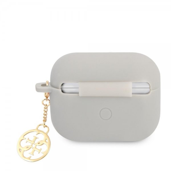 Guess AirPods Pro -kuoret Classic Logo 4G Charm, harmaa