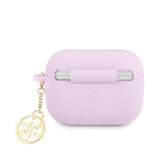 Guess AirPods Pro -kuoret, Classic Logo 4G Charm, violetti