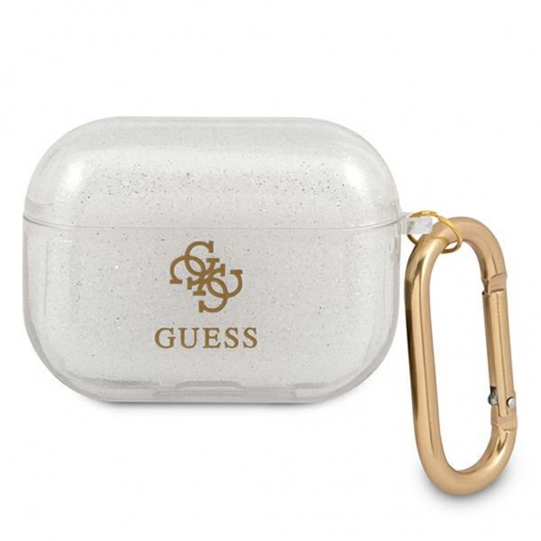 Guess AirPods Pro -kuoret Glitter Case Transparent
