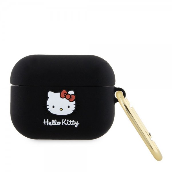 Hello Kitty AirPods Pro -kuoret nestemäisestä silikonista, musta