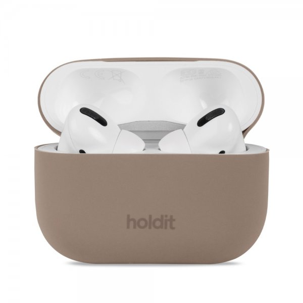 holdit AirPods Pro/AirPods Pro 2 silikonisuojakuori, Mocha Brown