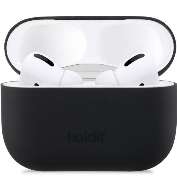 holdit AirPods Pro/AirPods Pro 2 Kuori Silikoni Musta