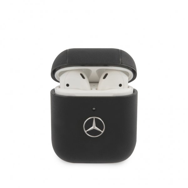 Mercedes-Benz AirPods (1/2) Kuori Nahkakotelo Musta