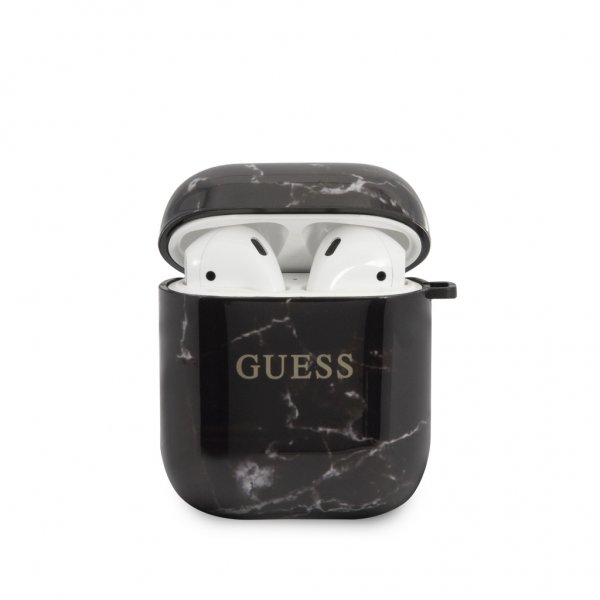 Guess AirPods (1/2) Kuori Marble Musta