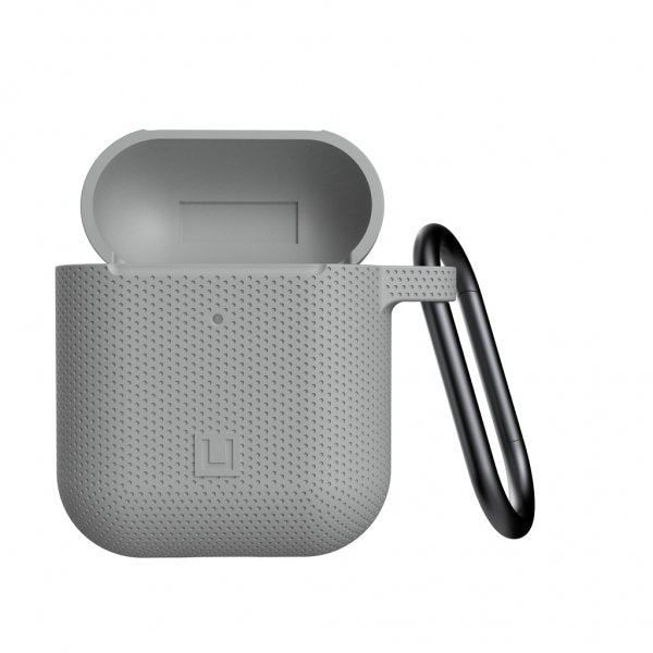 U by UAG AirPods (1/2) -kuori, silikonikotelo, harmaa