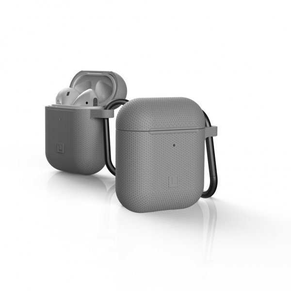 U by UAG AirPods (1/2) -kuori, silikonikotelo, harmaa
