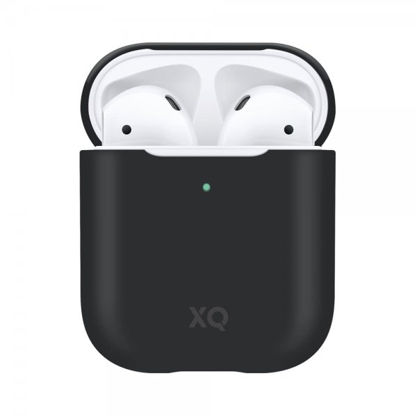 Xqisit AirPods (1/2) Silikonikuori Musta