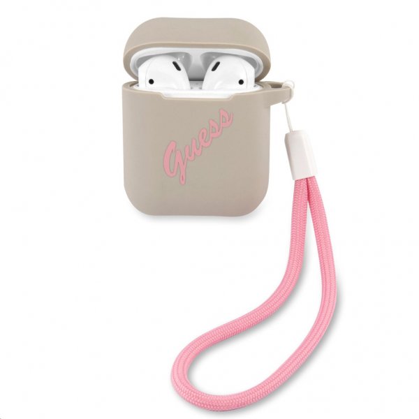 Guess AirPods (1/2) Suojakuori Vintage Silicone Harmaa