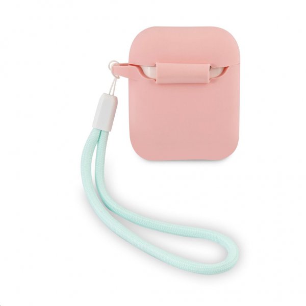 Guess AirPods (1/2) Suojakuori Vintage Silicone Pink