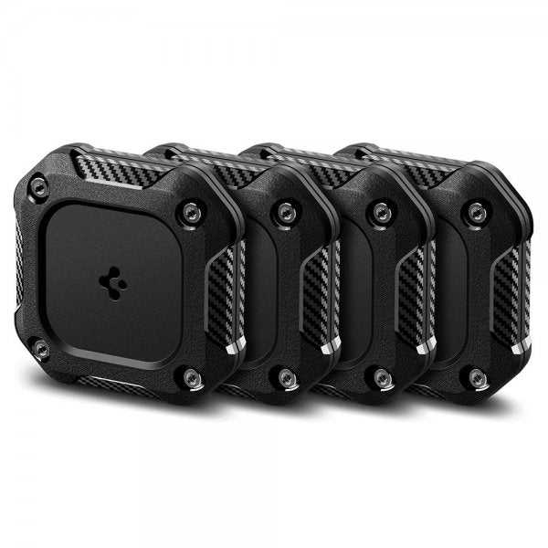 Spigen AirTag-pidike Tough Armor IP 4 kpl, musta