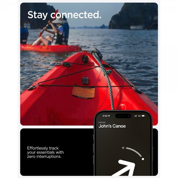 Spigen AirTag-pidike Tough Armor IP 4 kpl, musta