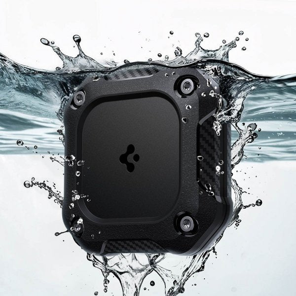 Spigen AirTag-pidike Tough Armor IP 4 kpl, musta