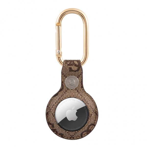 Guess AirTag-pidike Vintage Script, ruskea