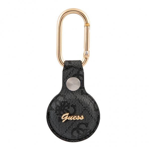 Guess AirTag -pidike, Vintage Script, musta