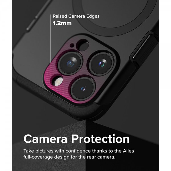 Ringke iPhone 15 Pro -suojakuori Alless MagSafe, musta