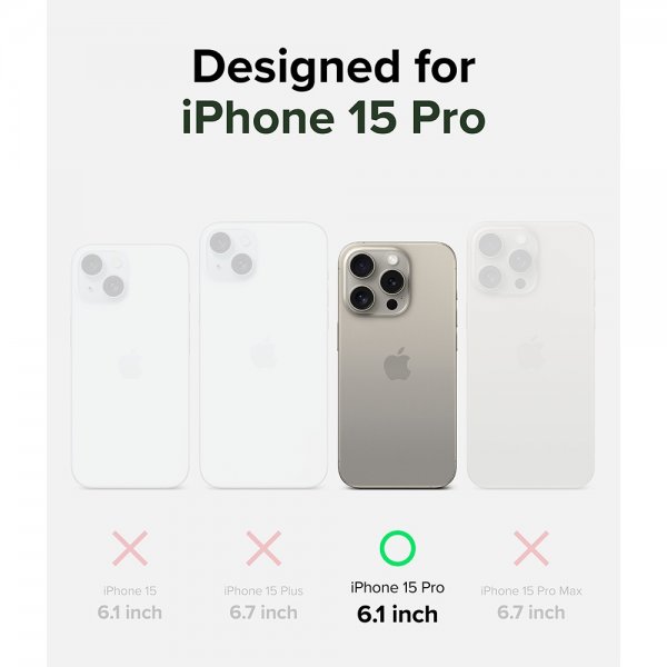 Ringke iPhone 15 Pro -suojakuori Alless MagSafe, musta