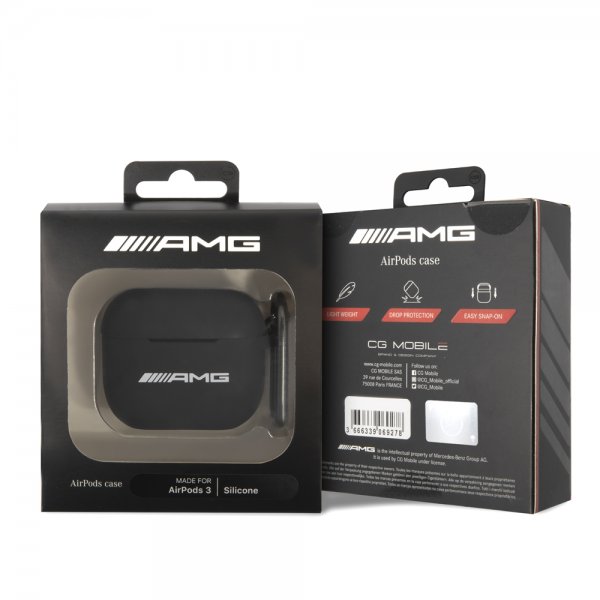 AMG AirPods 3 -kuoret, nestemäinen silikoni, musta