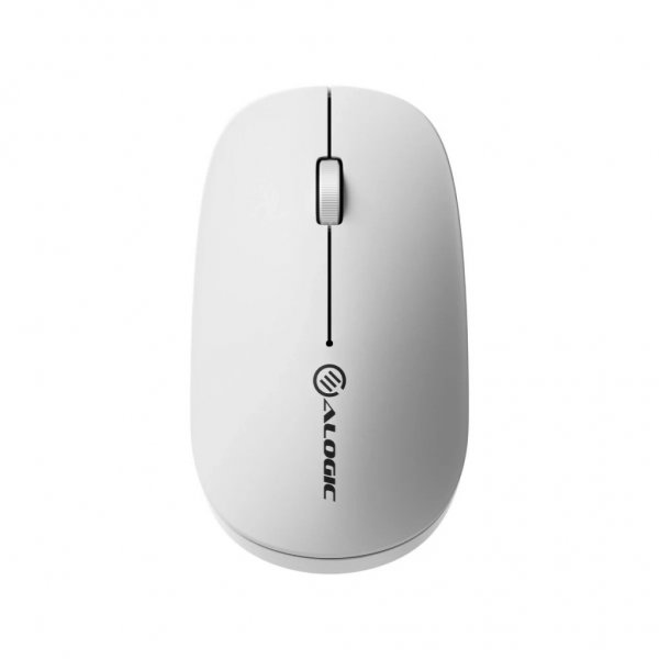 ALOGIC Langaton hiiri Echelon Bluetooth USB-C ladattava 4 painiketta Valkoinen