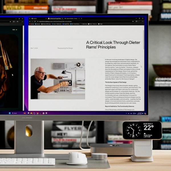 ALOGIC Langaton Hiiri Apex Bluetooth USB-C Ladattava 7-painikkeinen Valkoinen