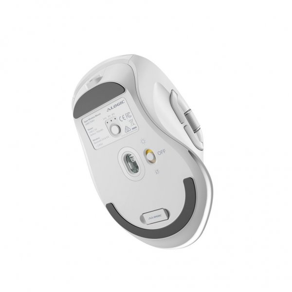 ALOGIC Langaton Hiiri Apex Bluetooth USB-C Ladattava 7-painikkeinen Valkoinen
