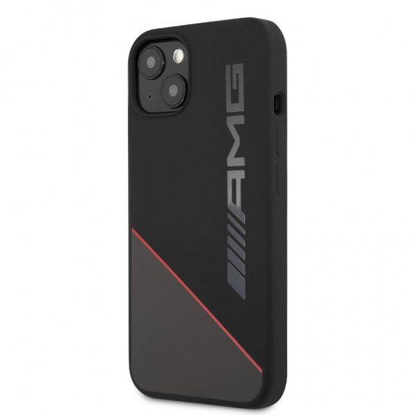 AMG iPhone 13 Kuori Liquid Silicone Two Tone Musta