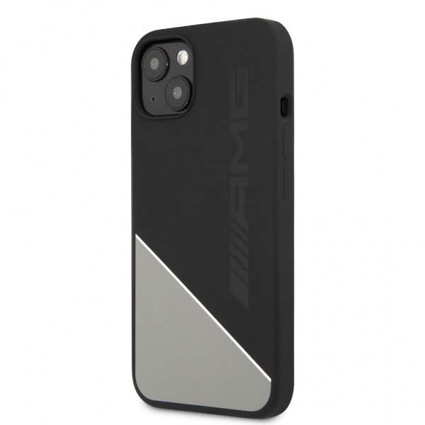AMG iPhone 13 Mini -kuori, nestemäinen silikoni, kaksivärinen, harmaa