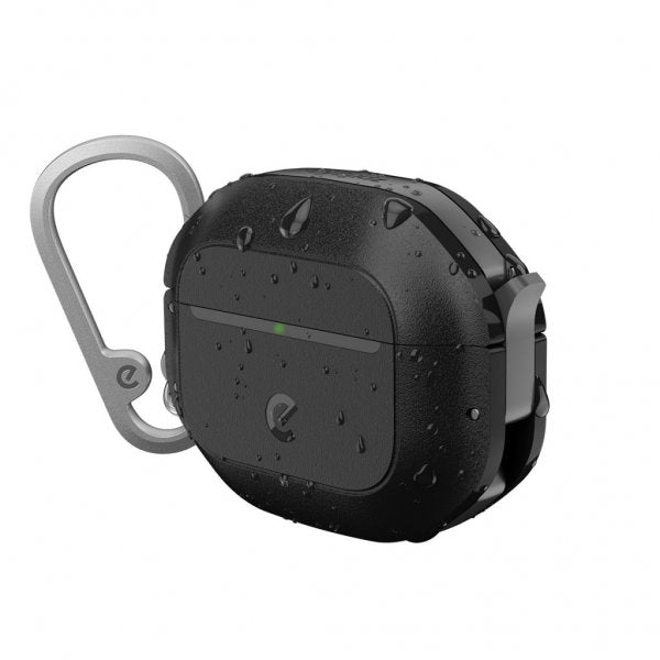 KeyBudz AirPods 4 -kuori, ElementProof Series, Carbon Black
