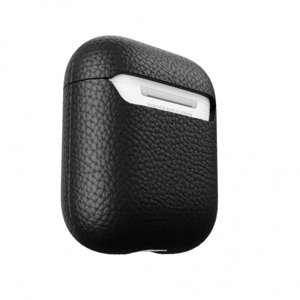 KeyBudz AirPods (1/2) Kotelo PodSkinz, aitoa nahkaa, musta