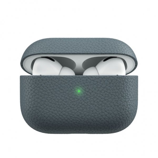 KeyBudz AirPods Pro -kotelo PodSkinz, aitoa nahkaa, liuskekivi