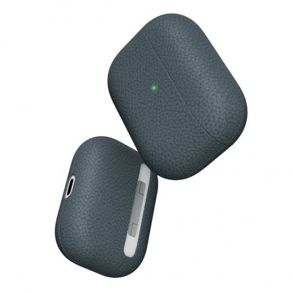 KeyBudz AirPods Pro -kotelo PodSkinz, aitoa nahkaa, liuskekivi