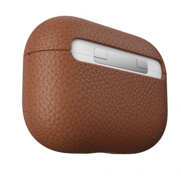 KeyBudz AirPods Pro -kotelo, PodSkinz, aitoa nahkaa, ruskea