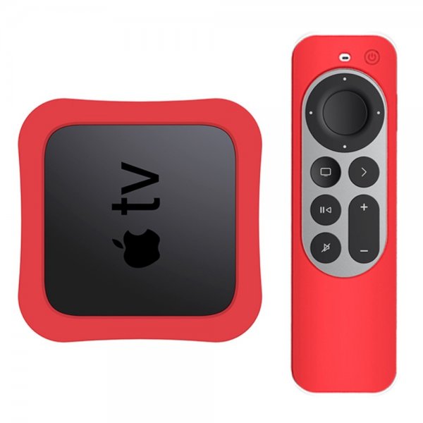 Apple TV 4K 2021/Apple TV Remote (2. sukupolvi) Silikonikuori Punainen
