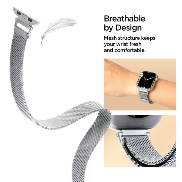 Spigen Apple Watch 38/40/41/42mm ranneke WBM4 Silver