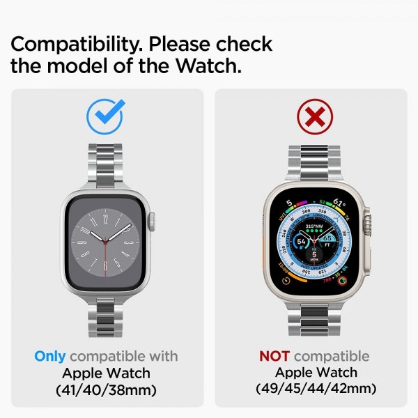 Spigen Apple Watch 38/40/41mm ranneke Modern Fit 316L Hopea